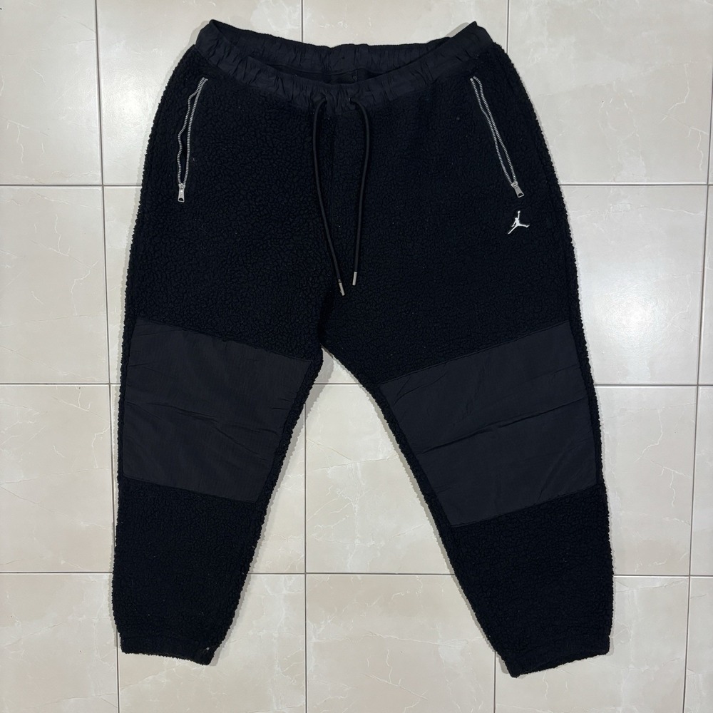 Jordan Sweatpants Men's 2xl Black Fleece Joggers Athletic Gym Drawstring Y2K